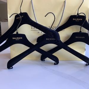 BALMAIN black velvet hangers
